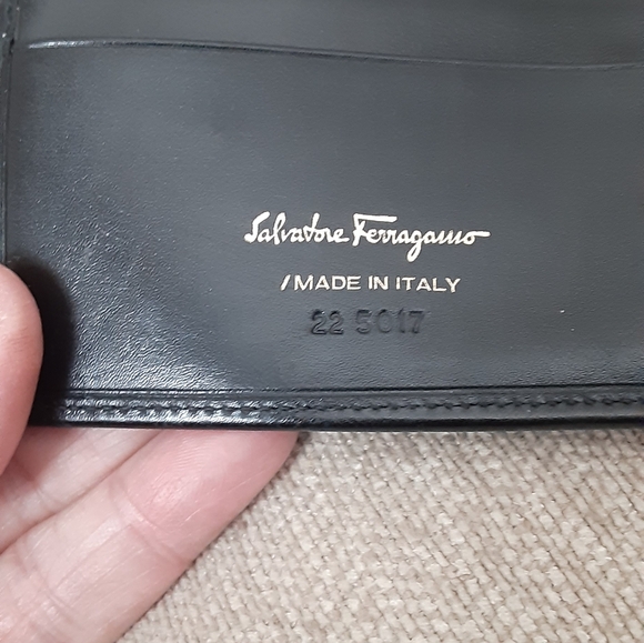 Salvatore Ferragamo Black Leather Wallet